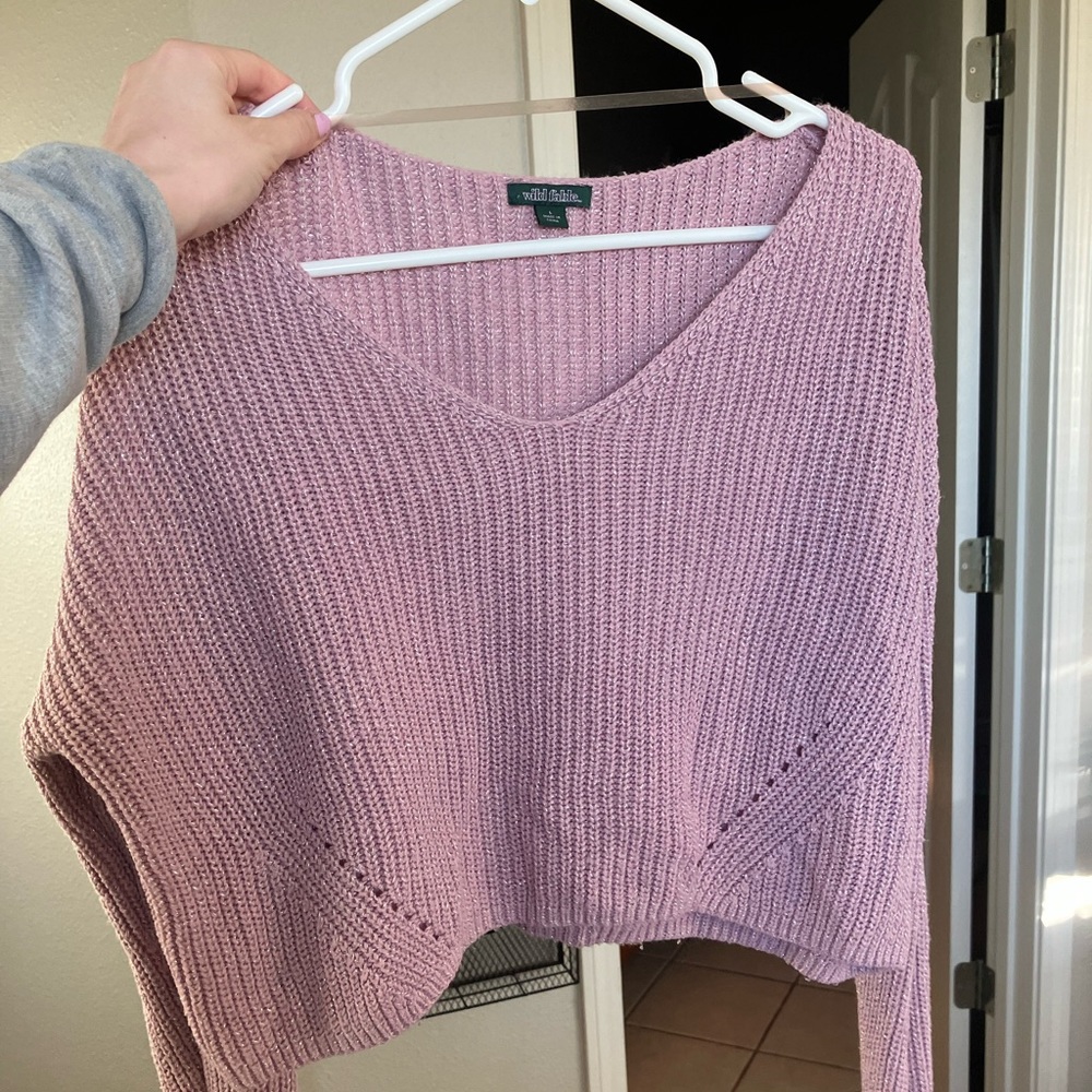 Pink knit sweater